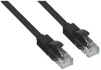 GCR Патч-корд прямой 3.0m UTP кат.5e, черный, 24 AWG, литой, ethernet high speed 1 Гбит/с, RJ45, T568B