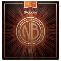 NB1047 Nickel Bronze Комплект струн для акустической гитары, Extra Light, 10-47, D'Addario