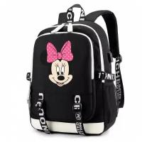 Рюкзак Минни Маус (Mickey Mouse) черный с USB-портом №4