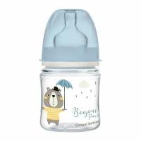 Бутылочка Canpol Babies PP Easy Start Bonjour Paris антиколиковая с широким горлом, 120мл (синяя)