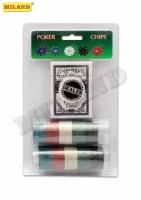 НастИгра Набор для покера в пакете Дорожный, 80 фишек" ИН-3729