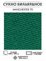 Комплект бильярдного сукна "Manchester 70 wool green competition" для стола 7 футов