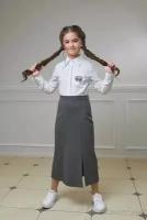 Школьная юбка Гермиона модница, размер 152, серый