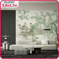 Фотообои на стену флизелиновые "Японский сад" в спальню, в гостиную или на кухню 300x270 см