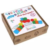 Игровой набор краснокамская игрушка Н-86 цветные кубики "Кто быстрее?" с карточками