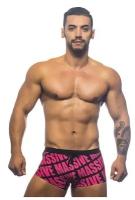 Плавки-боксеры "Massive Slant Trunk - Black/Fuchsia" / Andrew Christian / Черный / Размер S