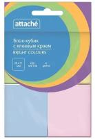 Стикеры ATTACHE Bright colours с клеев. краем 38x51 компле кт 4 цвета 100л