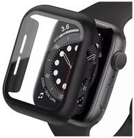 Чехол для Apple Watch 7 45 мм/бампер для Apple Watch 7 45 мм, со стеклом черный