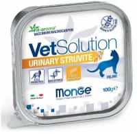 Monge VetSolution Cat Urinary Struvite, влажный корм диета для кошек Уринари Струвит, ламистер 12 х 100 г