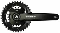 Комплект шатунов (система) SHIMANO ALTUS FC-MT101-2, 9 скоростей, 36/22 зубьев, шатун 175 мм, SQR 9/16" (черный)