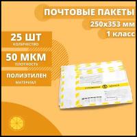 Почтовый пакет 250*353мм "Почта России Отправление 1 класса", 25 шт