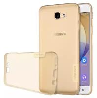 Накладка Nillkin Nature TPU Case силиконовая для Samsung Galaxy J7 Prime (G610/On7 (2016)) прозрачно-золотая