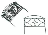Ограждение декоративное, 50 × 315 см, 5 секций, металл, «Дачный плюс», Greengo