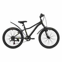 Велосипед детский горный 22" рост 125-140см 6 скоростей черный рама 12" MTB велик подростковый раш гоночный велоспорт хардтейл hardtail 6 лет 7 лет 8 лет SHIMANO скоростной RUSH HOUR X 300