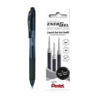 Стержни Pentel Черные, диаметр 0,7 мм, LR7-3A-PROMO, 3 шт, с ручкой