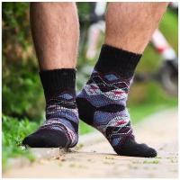 Мужские носки Бабушкины носки, 1 пара, классические, размер 44-46, черный, красный