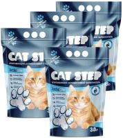 Впитывающий наполнитель Cat Step Arctic Blue, 3.8 л 1.7 кг. Цена за упаковку,в упаковке 4шт(3.8л х 4шт)