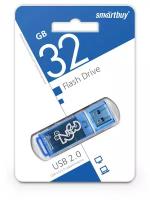 Флеш-накопитель USB 2.0 Smartbuy 32GB Glossy series Blue (SB32GBGS-B)