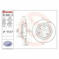 Brembo диск тормозной, honda accord ix saloon (cr) 09/12- / honda accord viii (cu) 04/08- / honda accor 08b36010