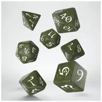 Набор кубиков Q-workshop Classic RPG Olive & white Dice Set (7)