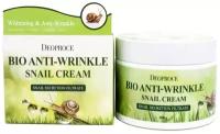 Биокрем для лица Deoproce против морщин с экстрактом улитки Bio Anti-Wrinkle Snail Cream 100г