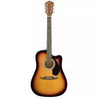 Fender FA-125CE Dreadnought, Sunburst электроакустическая гитара, цвет санберст