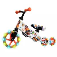 Алюминиевый беговел-трансформер для малышей Small Rider Turbo Bike (Оранжевый), MEGA052