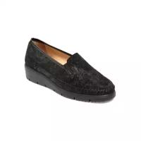 Туфли-мокасины женские, ДЖУЛЬЕТТА, 7028, черный с серебристой искрой