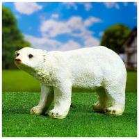 Садовая фигура "Медведь" белый, 25х45см