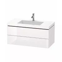 LC6928О2222 DURAVIT L-Cube/C-bonded тумба подвесная с раковиной1000*480 белый глянец с двумя ящиками LC6928О2222