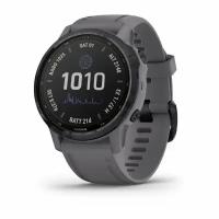 Часы Garmin FENIX 6s Pro Solar аметистовый с темно-серым ремешком, 010-02409-15