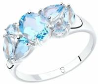 Кольцо Diamant online, серебро, 925 проба, топаз