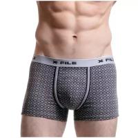 Трусы X-File Boxer ROMBO, grigiomelangenero (черный, серый меланж), 4-L