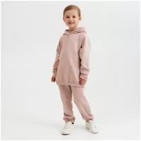 Костюм детский (худи, брюки) Casual Collection KIDS цвет пудровый, рост 110