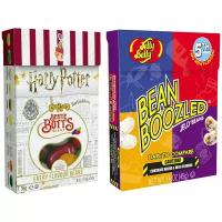 Конфеты Jelly Belly коробка Гарри Поттера Bertie Bott's 35 гр. + Ассорти Bean Boozled Flaming Five 45 гр. (2 шт.)