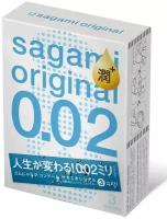 Ультратонкие презервативы Sagami Original 0.02 Extra Lub с увеличенным количеством смазки - 3 шт. (цвет не указан)