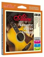 AW436-XL Комплект струн для акустической гитары, фосфорная бронза 10-47 [12] Alice