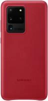 Накладка Samsung Leather Cover для Samsung Galaxy S20 Ultra SM-G988 EF-VG988LREGRU красная