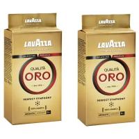 Кофе молотый Lavazza Qualita Oro, фрукты, карамель, 250 г, вакуумная упаковка, 2 уп
