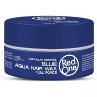 RedOne Аква-воск для волос ультрасильной фиксации мини-версия Aqua Hair Wax Mini BLUE, 50 мл