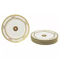 Набор тарелок десертных Сабина Золото Версаче, 19 см, 6 шт., Leander