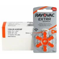 Батарейки Rayovac Extra 13 (PR48) для слуховых аппаратов, упаковка 60 батареек