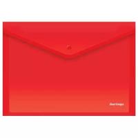 Berlingo Папка-конверт на кнопке A4, пластик 180 мкм, красный