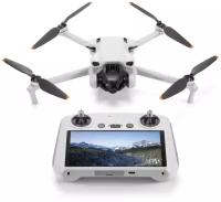 Квадрокоптер DJI Mini 3 (DJI RC) с пультом и дисплеем, белый