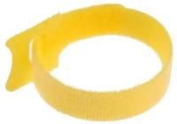 Стяжки-липучки для проводов 150Х10Х1,5 мм тундра, цвет желтый, 10 шт