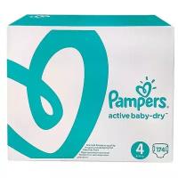 Pampers подгузники Active Baby-Dry 4 (8-14 кг), 58 шт., 3 уп