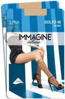 Гольфы Immagine, 40 den, 4 пары, 2 уп., размер 1-unica, бежевый