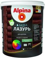 Антисептик лессирующий Alpina Аква лазурь для дерева цветная Черный 2,5 л (готовый цвет)