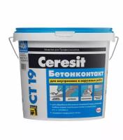 Грунтовка Ceresit CT 19 Бетонконтакт, 5 кг, 3.1 л, розовый