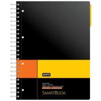 Бизнес-тетрадь SMARTBOOK А4 120л. клетка,спир,микроп,разд,карм,жел-оран